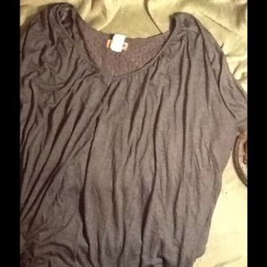 Gray Batwing Top